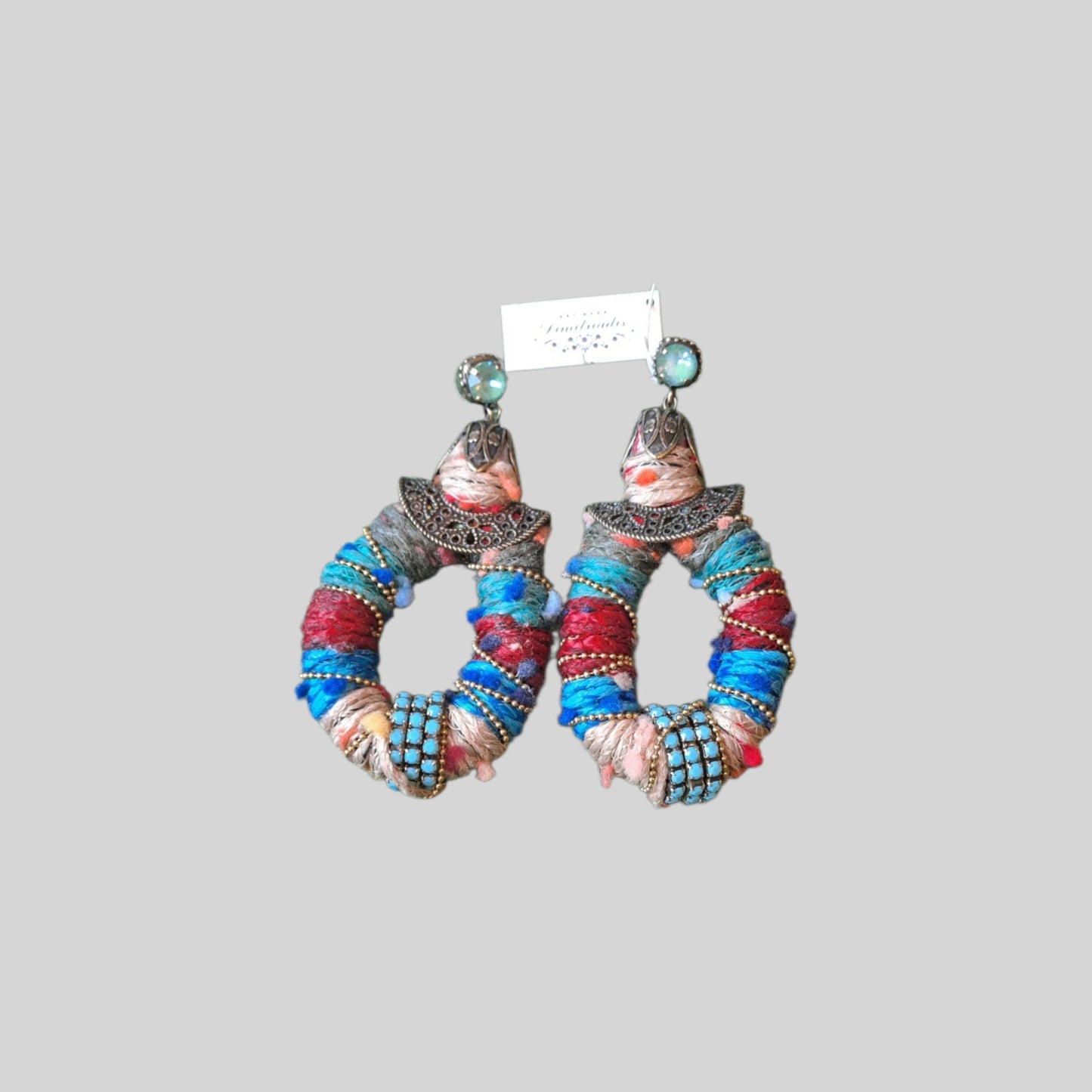 Earrings ethnic Blue