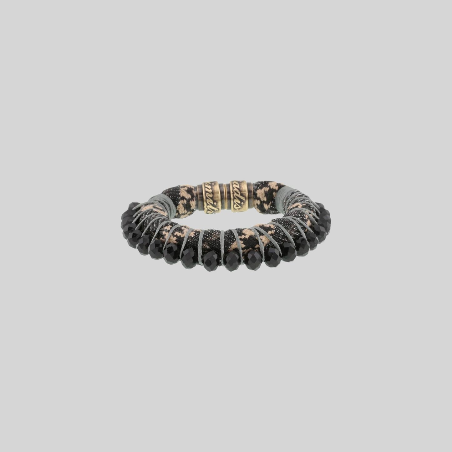 Bracelet glass fabric Black