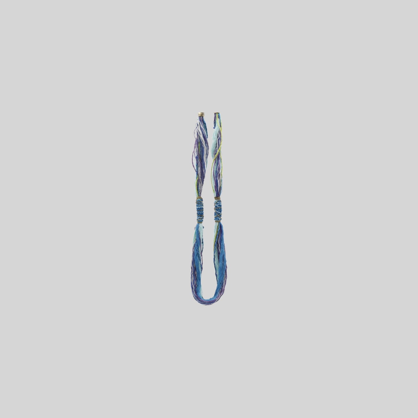Necklace fabric long Blue