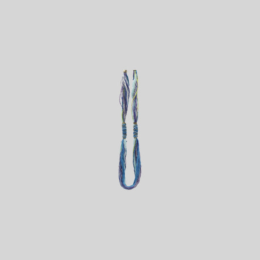 Necklace fabric long Blue