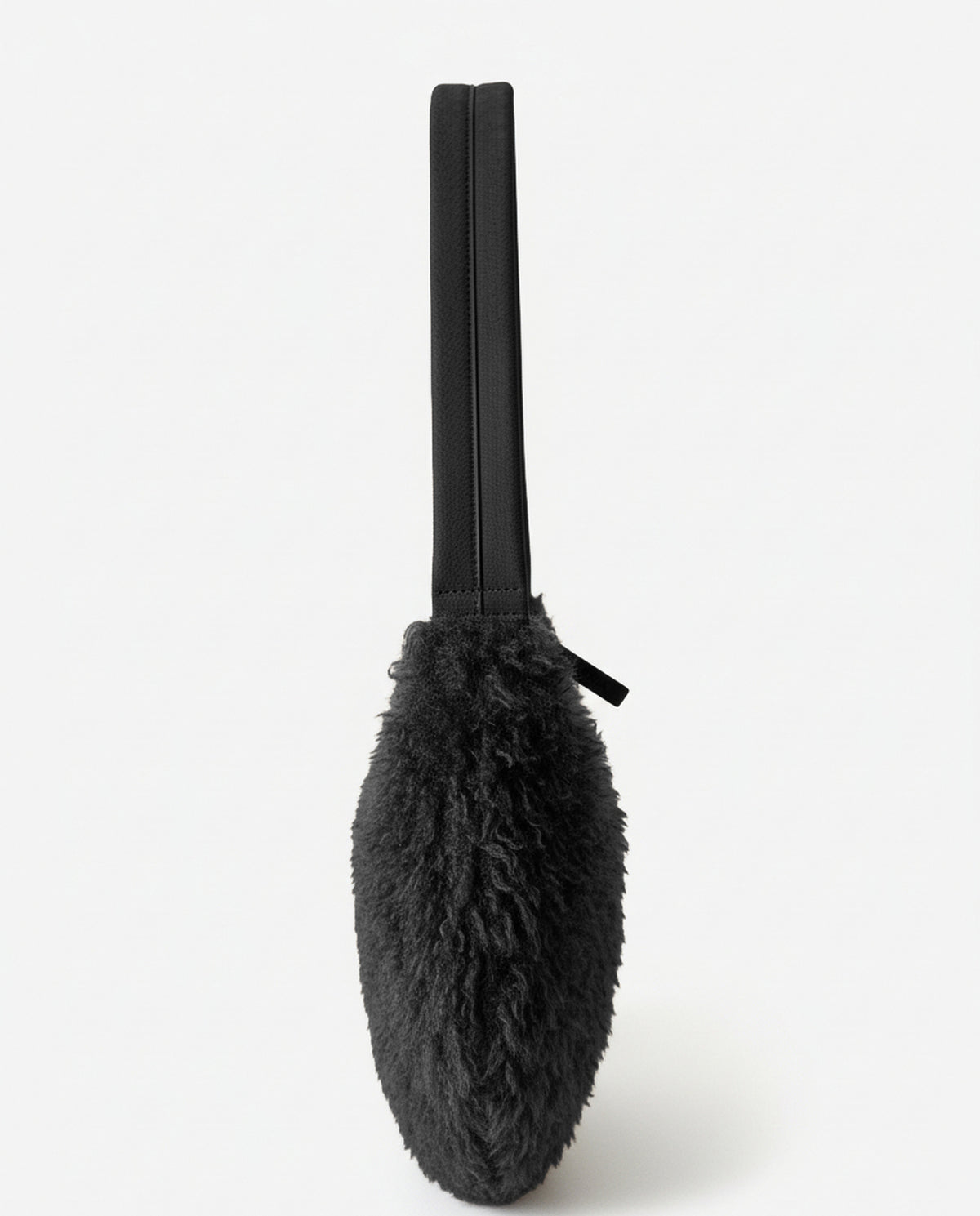 Fur shoulder bag Black