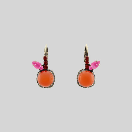 Earrings "apple" Dark Orange