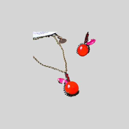 Necklace "apple" Dark Orange