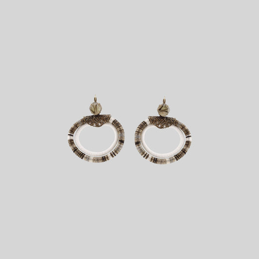 Hoop earrings Beige