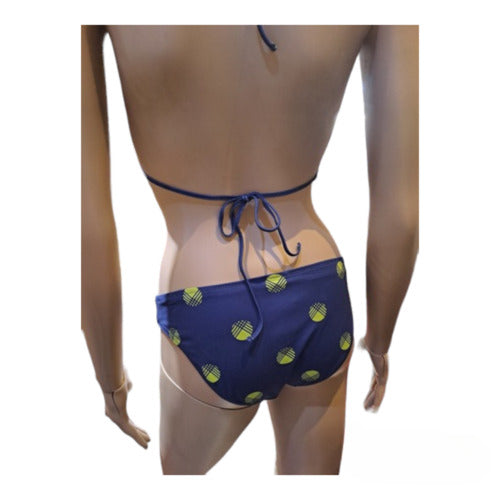 Hatching dots print bikini set
