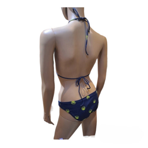 Hatching dots print bikini set