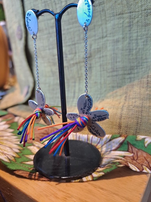 Bronze earrings "flowers"