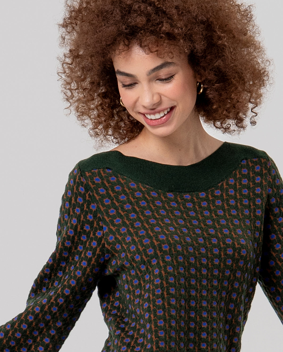 Jacquard sweater Khaki