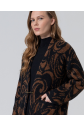Jacquard buckle coat brown