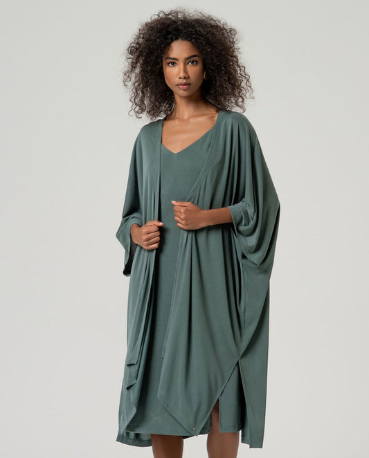 Long kimono Smoke Green