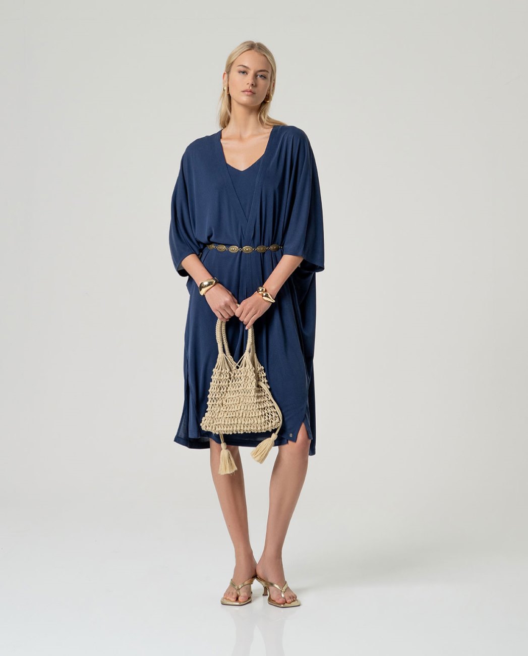 Long Kimono Navy