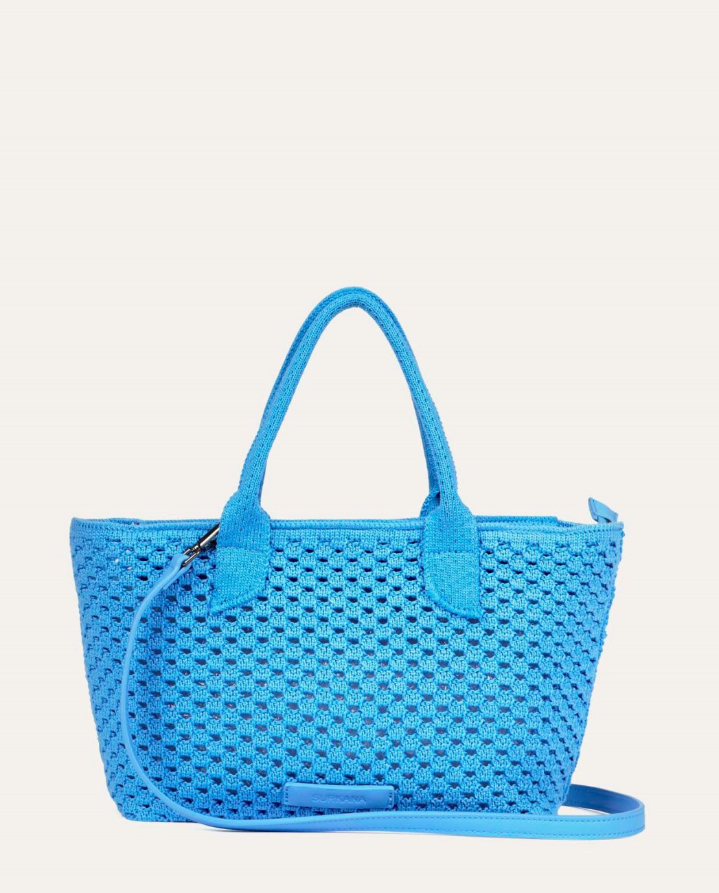 Knit shopper bag Blue