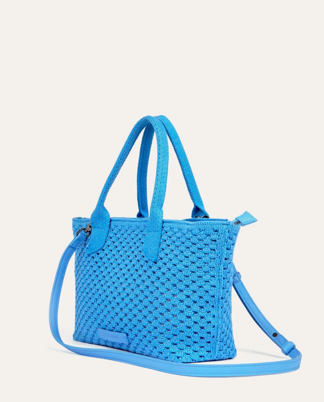 Knit shopper bag Blue