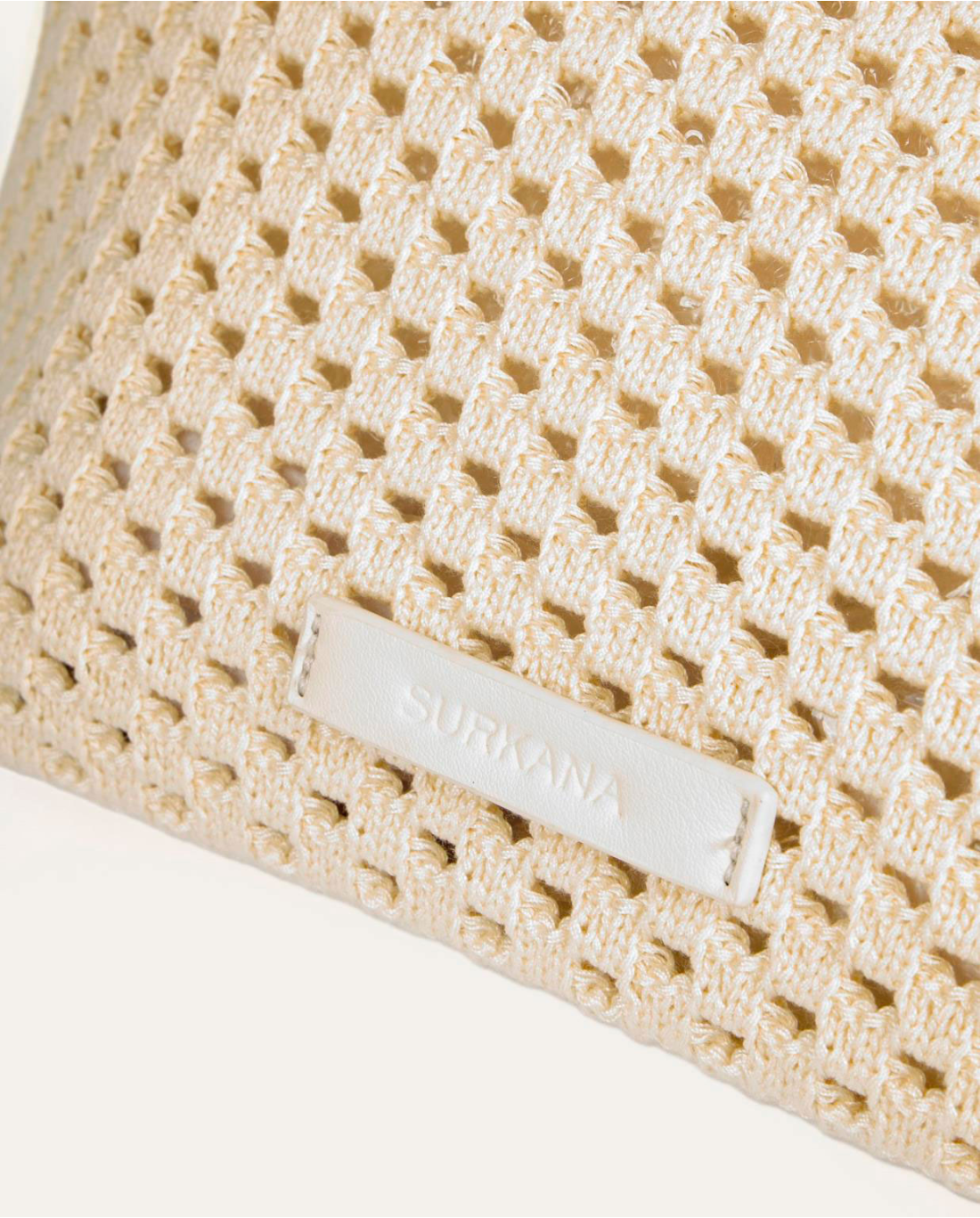 Knit shopper bag Ecru