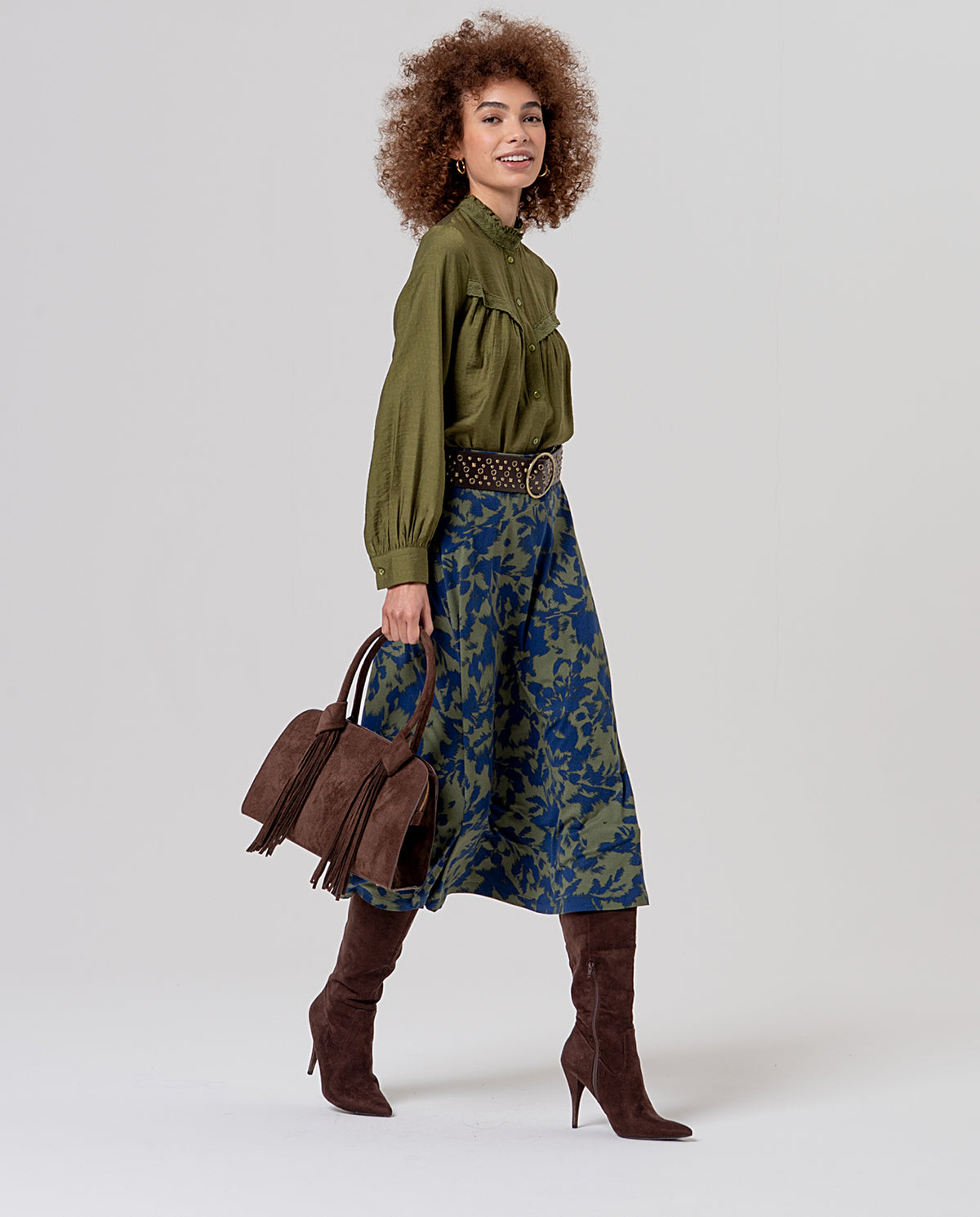 Lace shirt Khaki