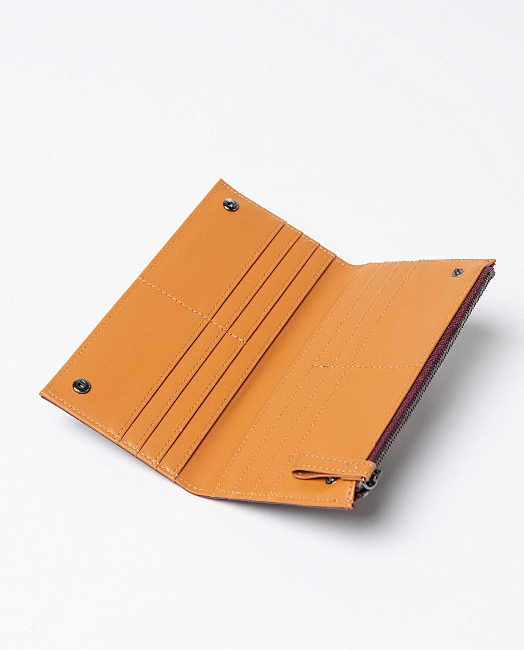 Large bi-color wallet Bordeaux