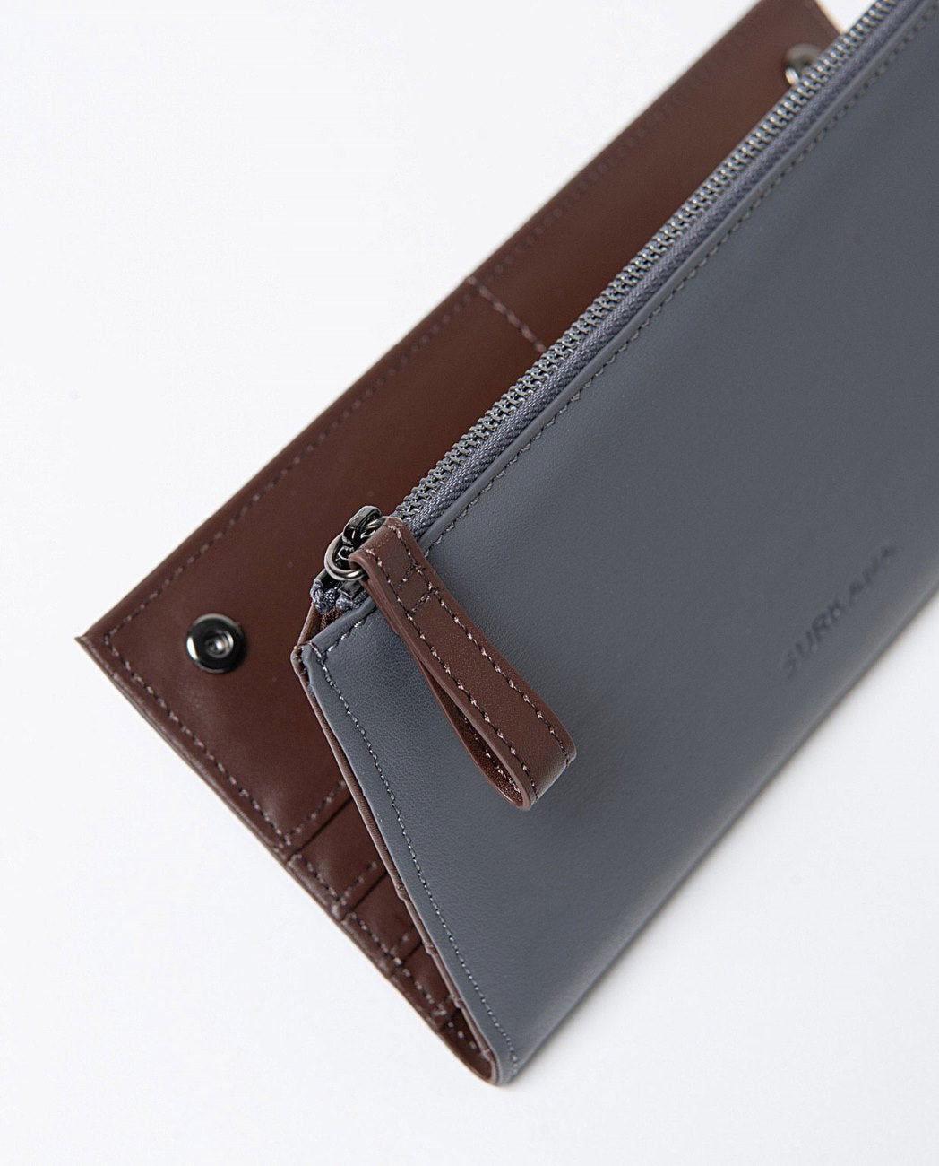Large bi-color wallet Grey