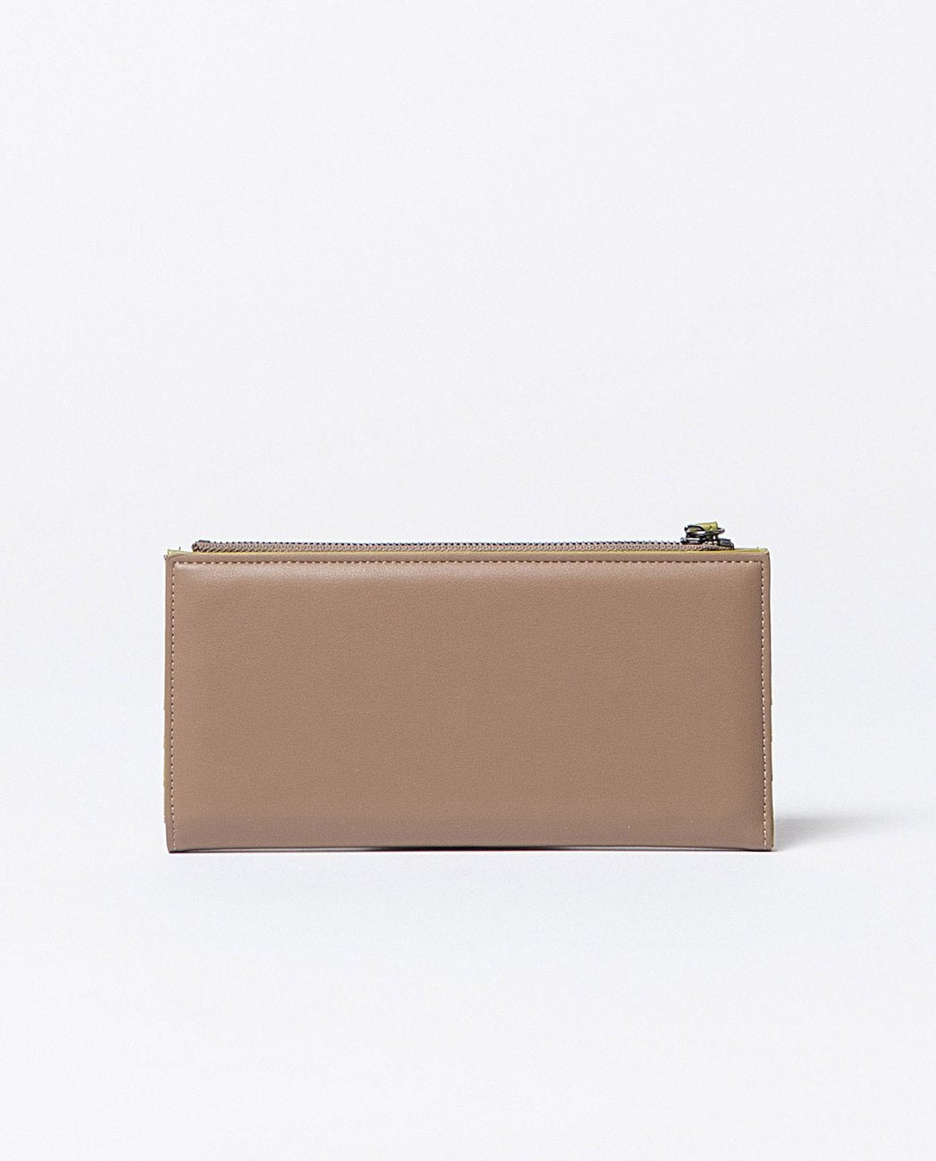 Large bi-color wallet Khaki