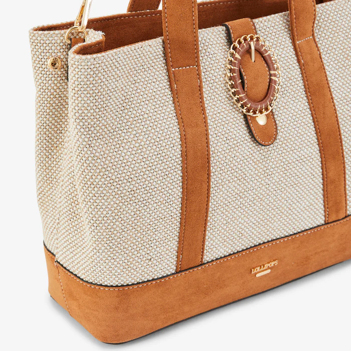 Large shopper bag camel