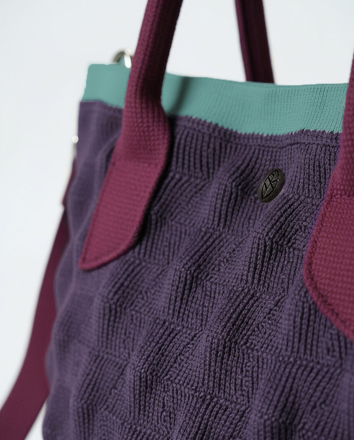 Knitted mini shopper bag Purple