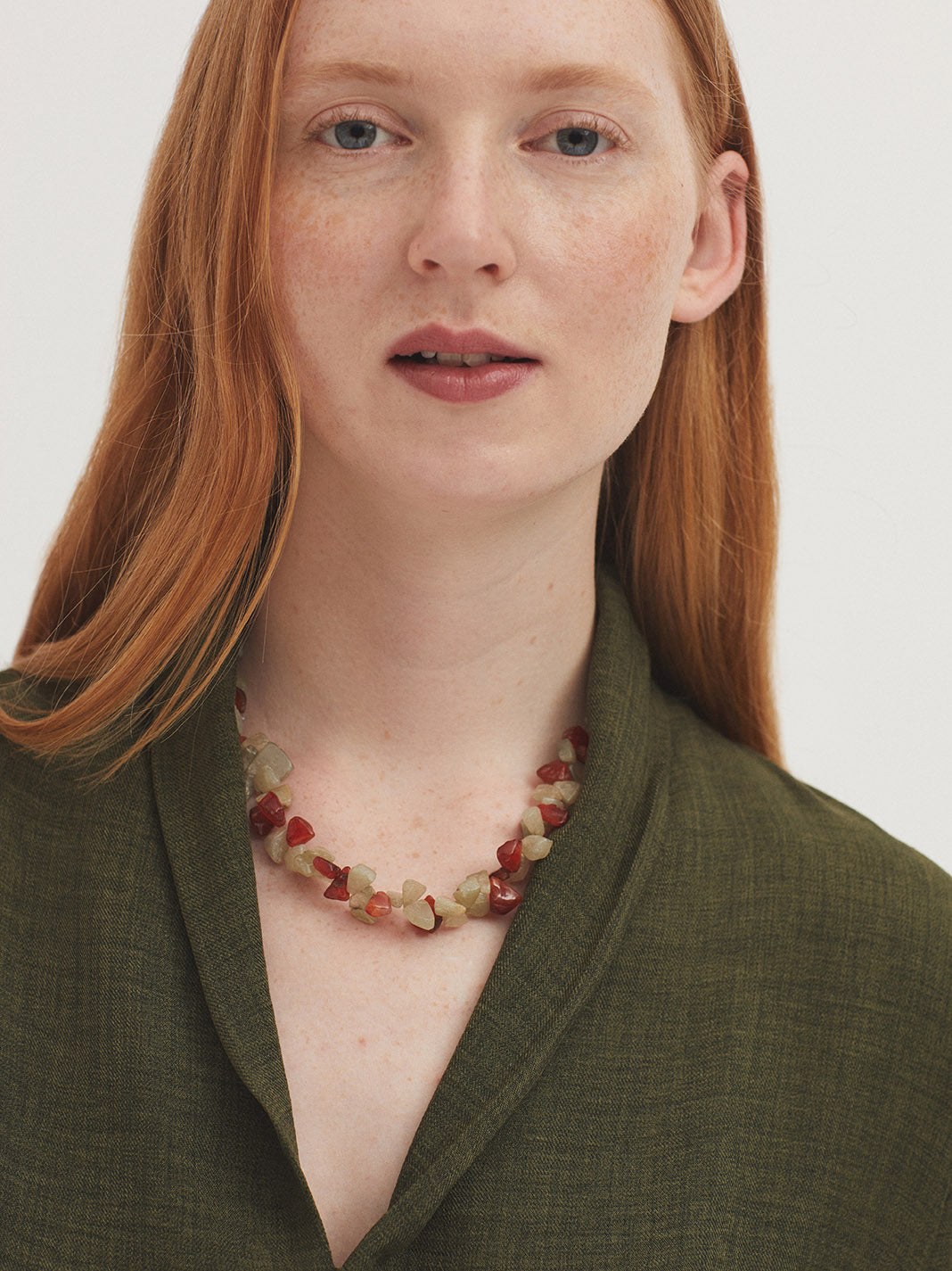 Natural stone necklace