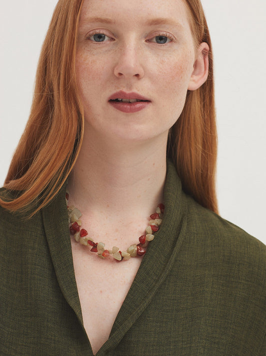 Natural stone necklace