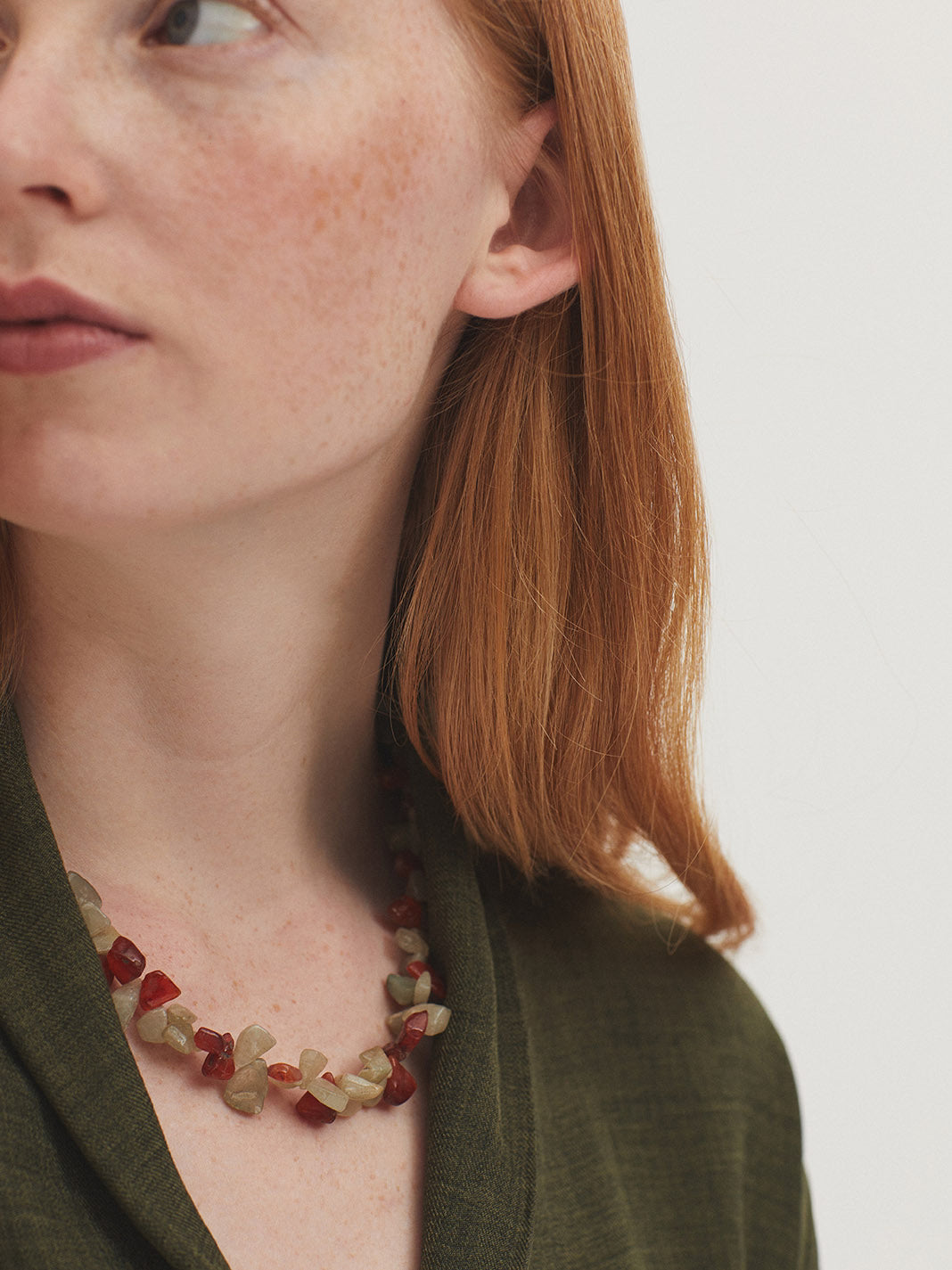 Natural stone necklace