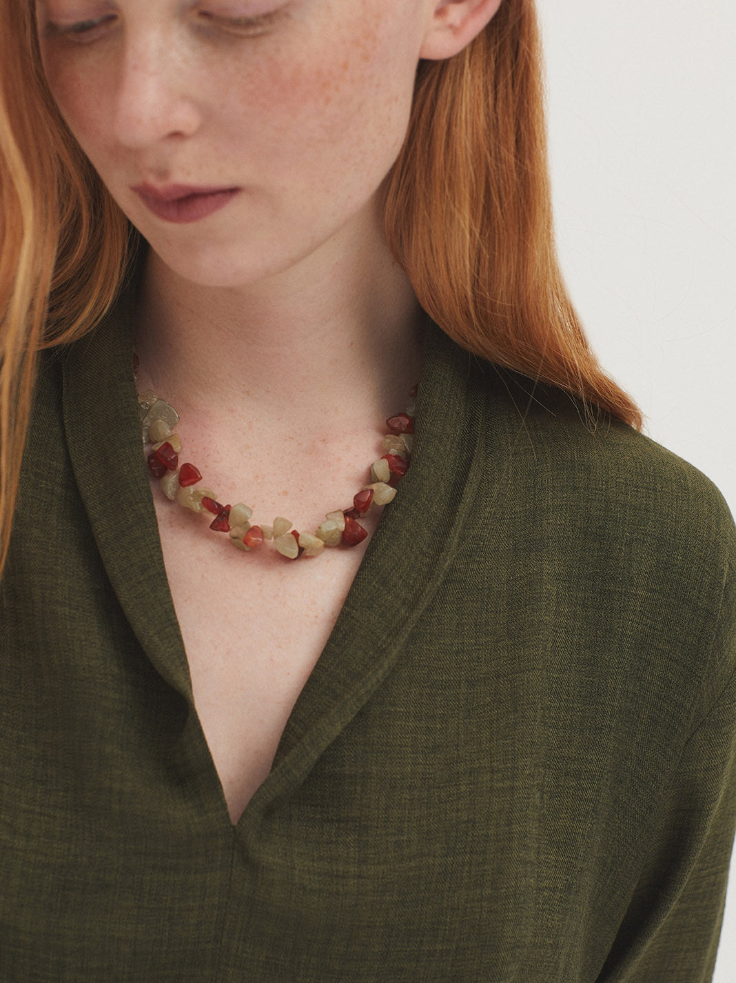 Natural stone necklace