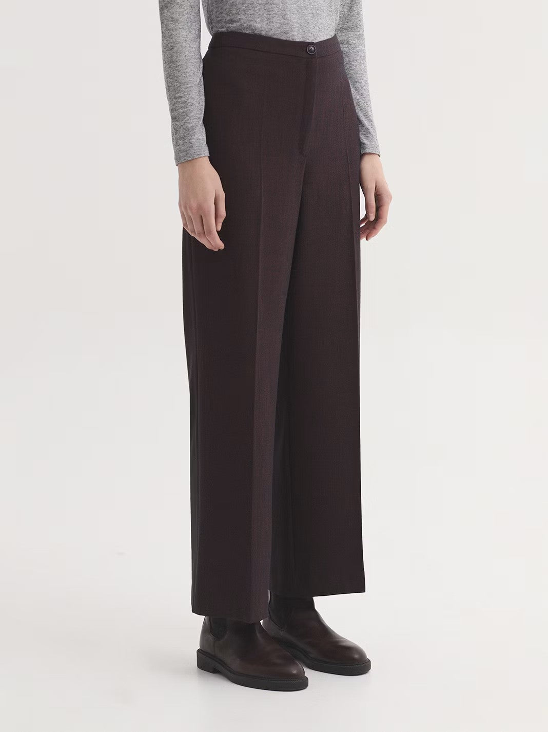 Stretch mottled trousers Chestnut