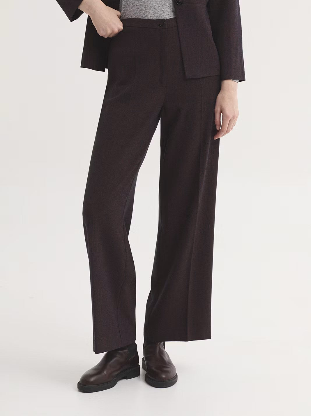 Stretch mottled trousers Chestnut