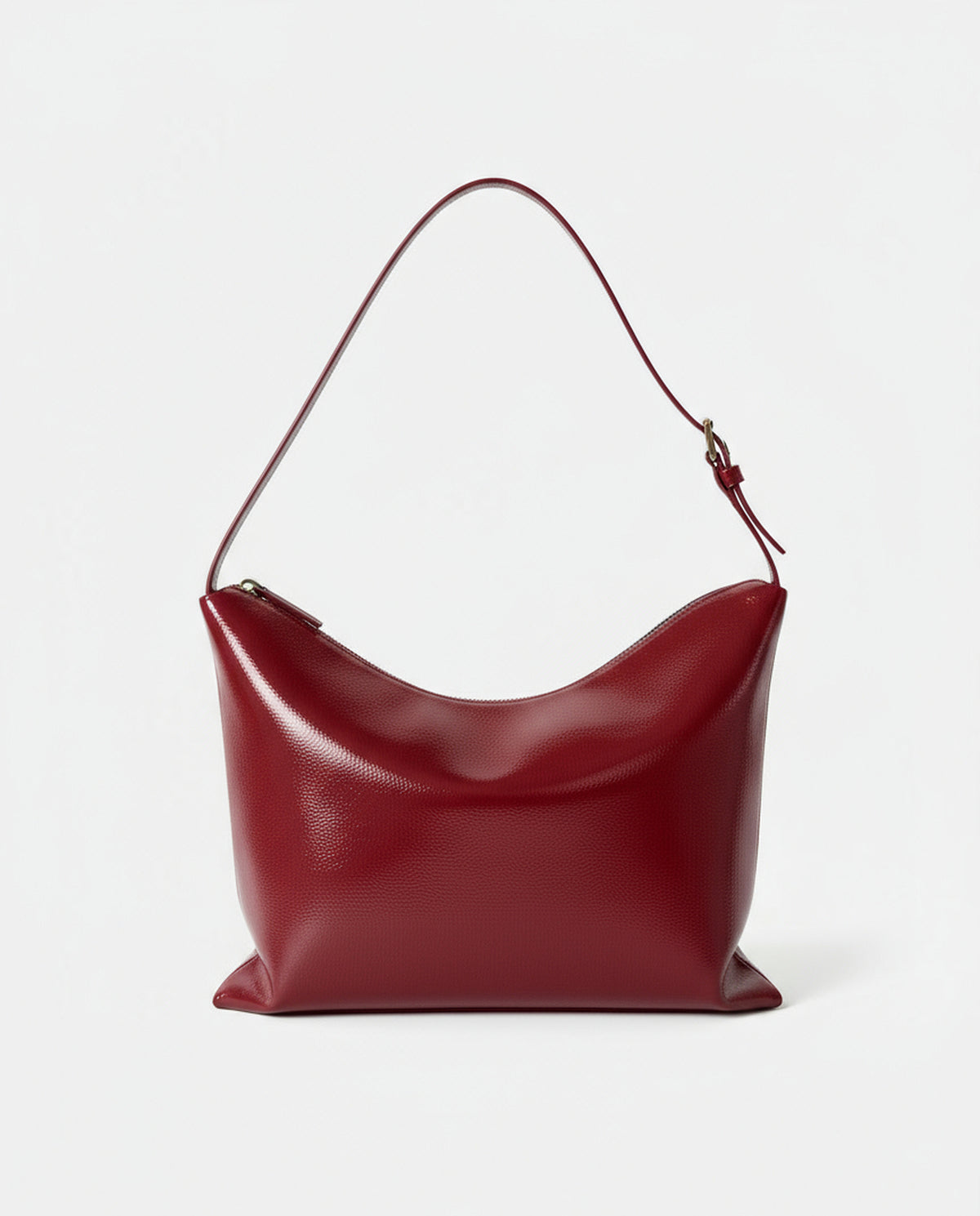 Patent shoulder bag Red