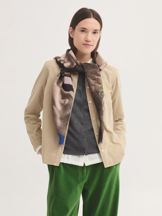 Photographic scarf Grey