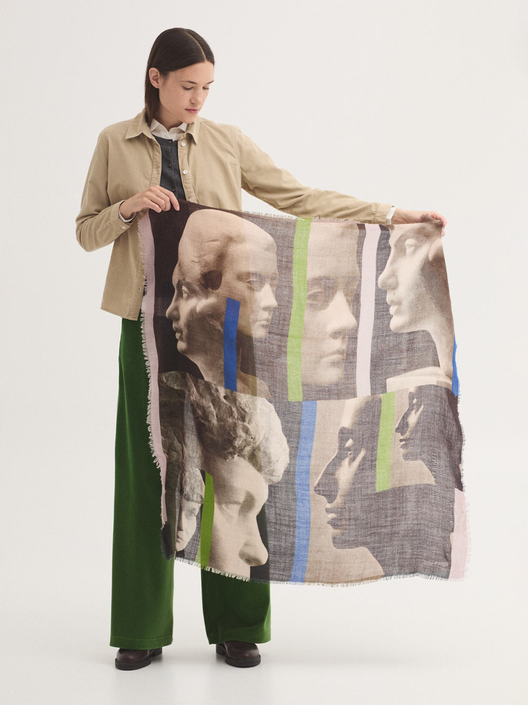 Photographic scarf Grey