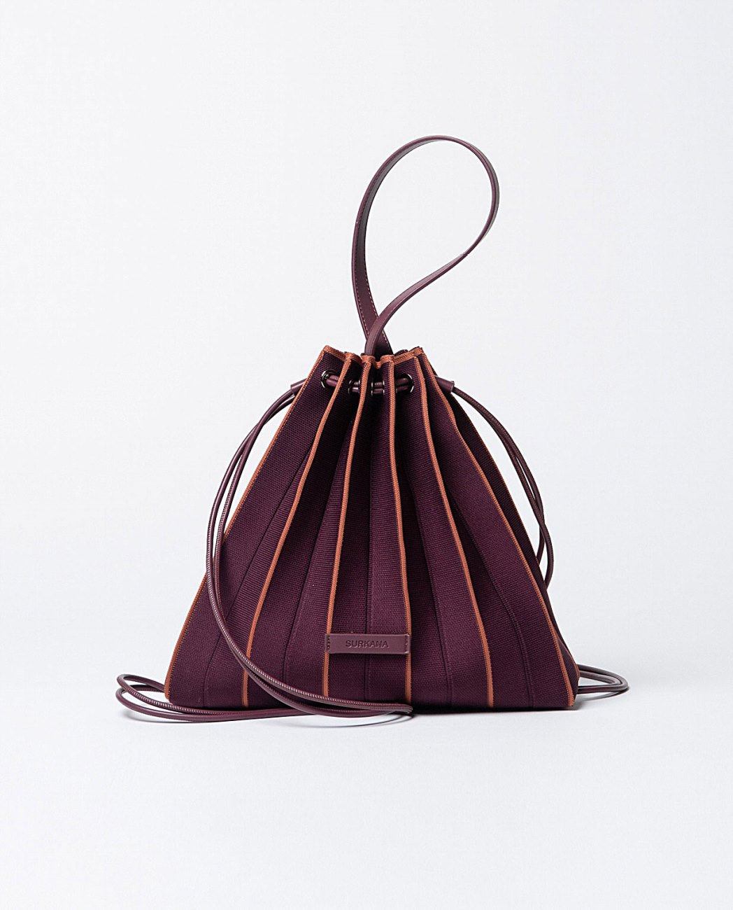 Knitted backpack-bag Burgundy