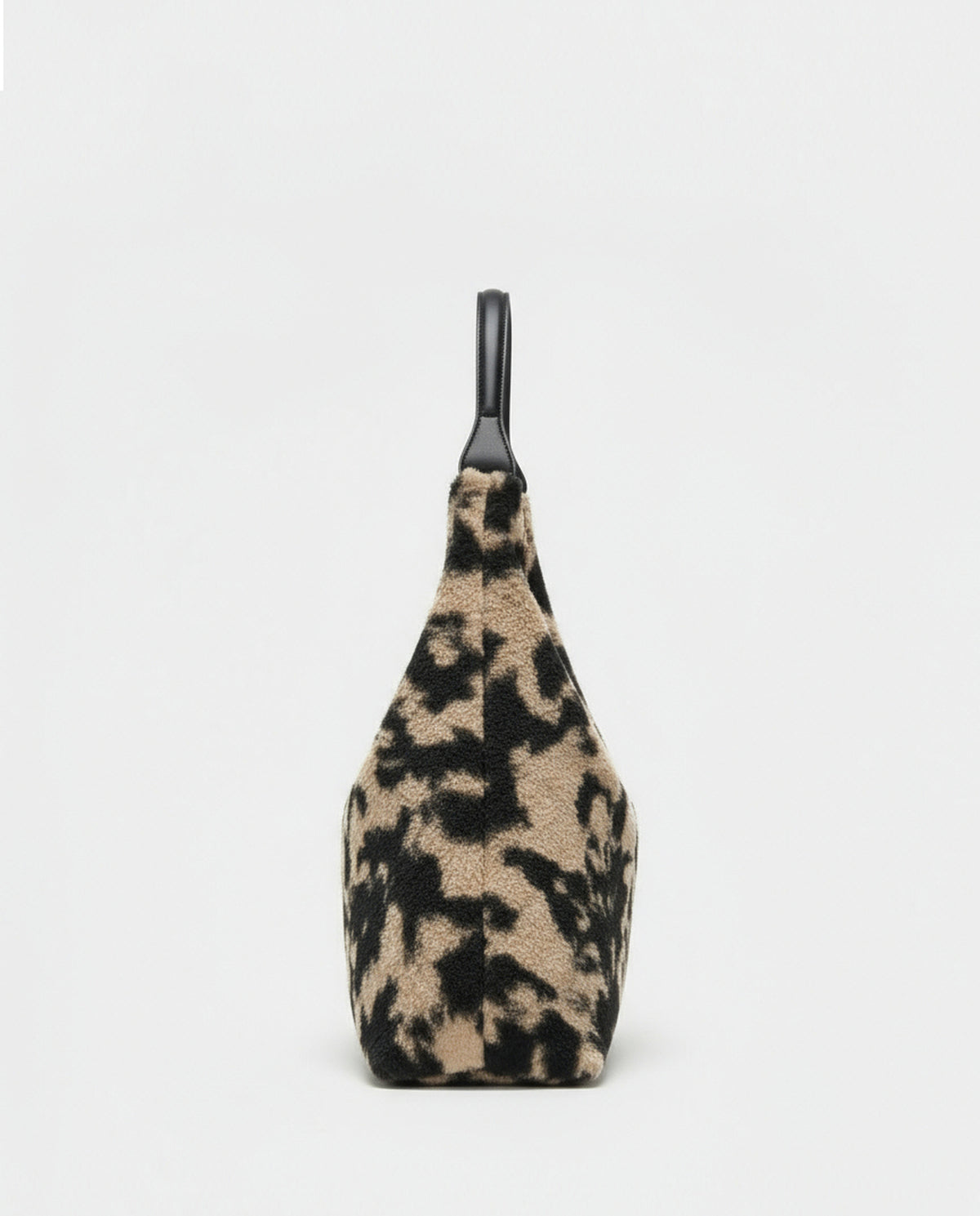 Printed fur bag Black
