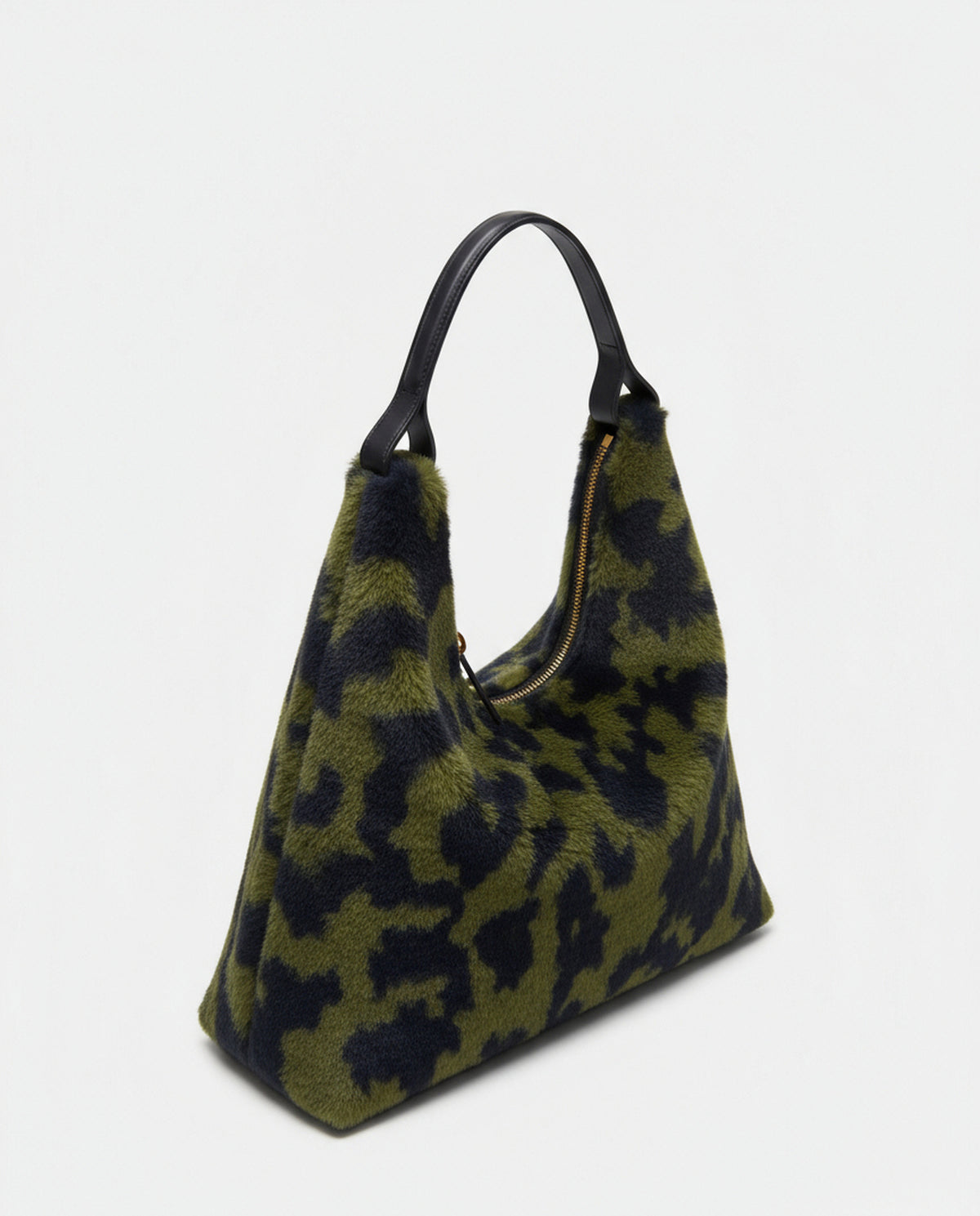 Printed fur bag Khaki