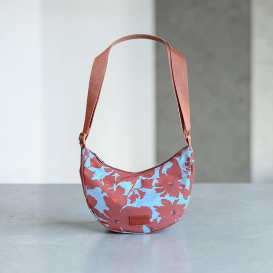 Printed half moon bag Turquoise