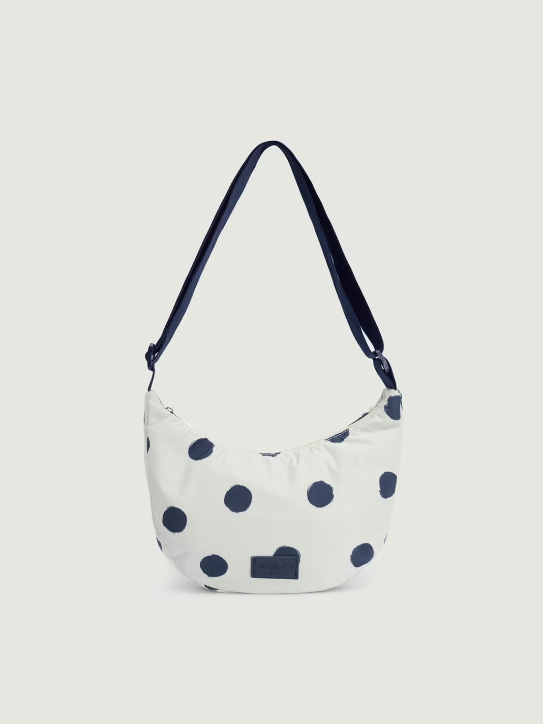 Half moon dots print bag Ecru