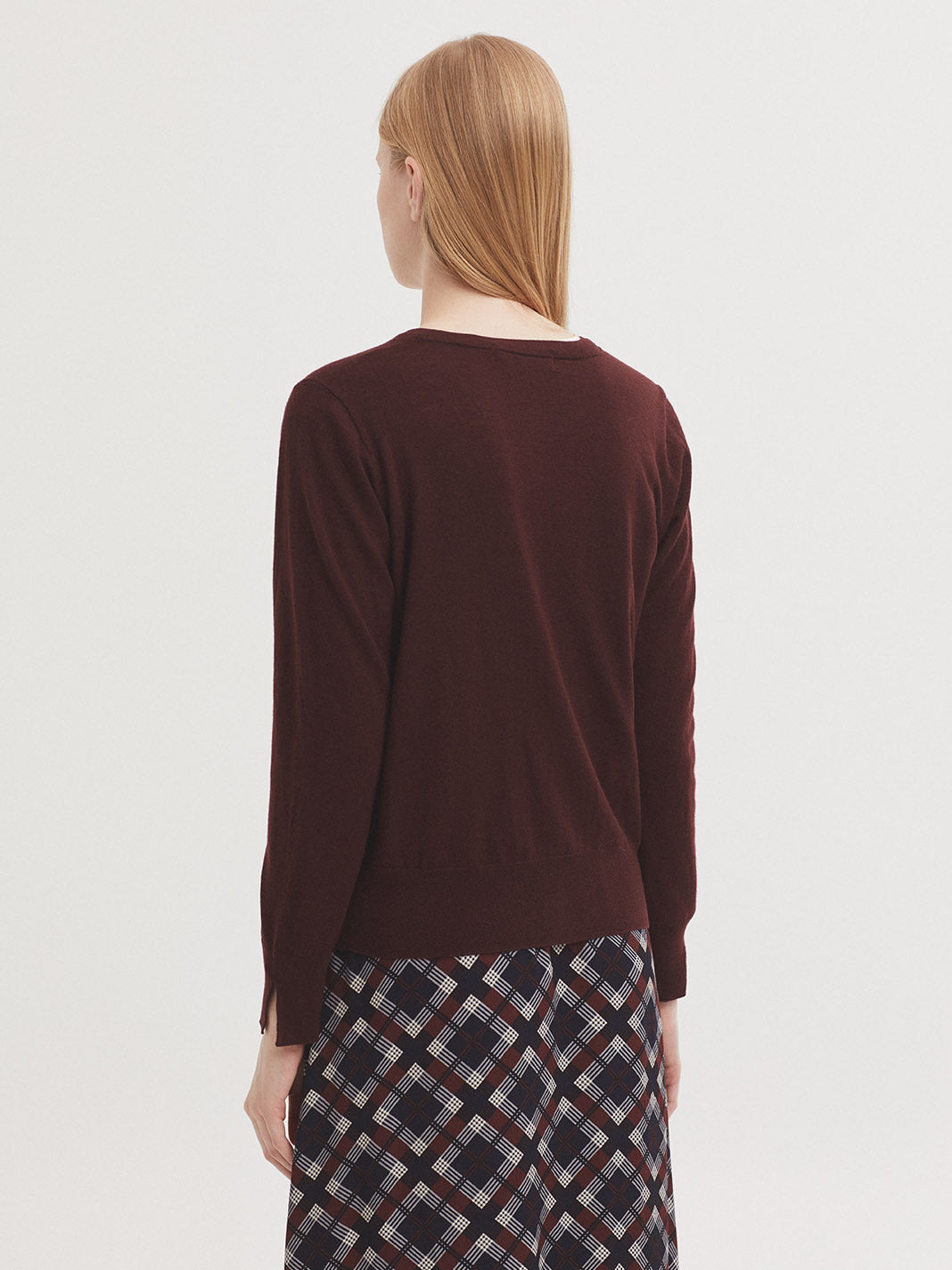 Printed knit cardigan