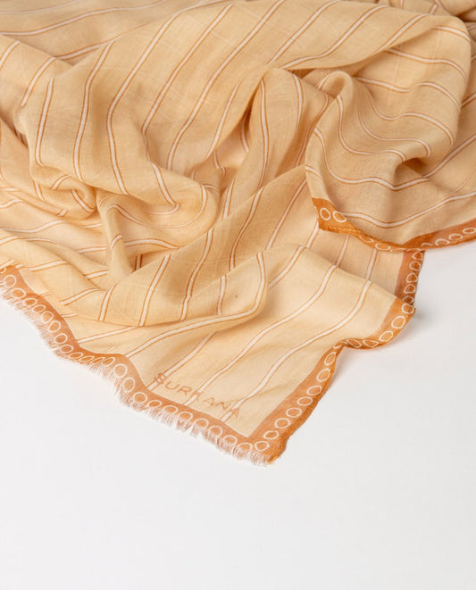 Stripe scarf Camel
