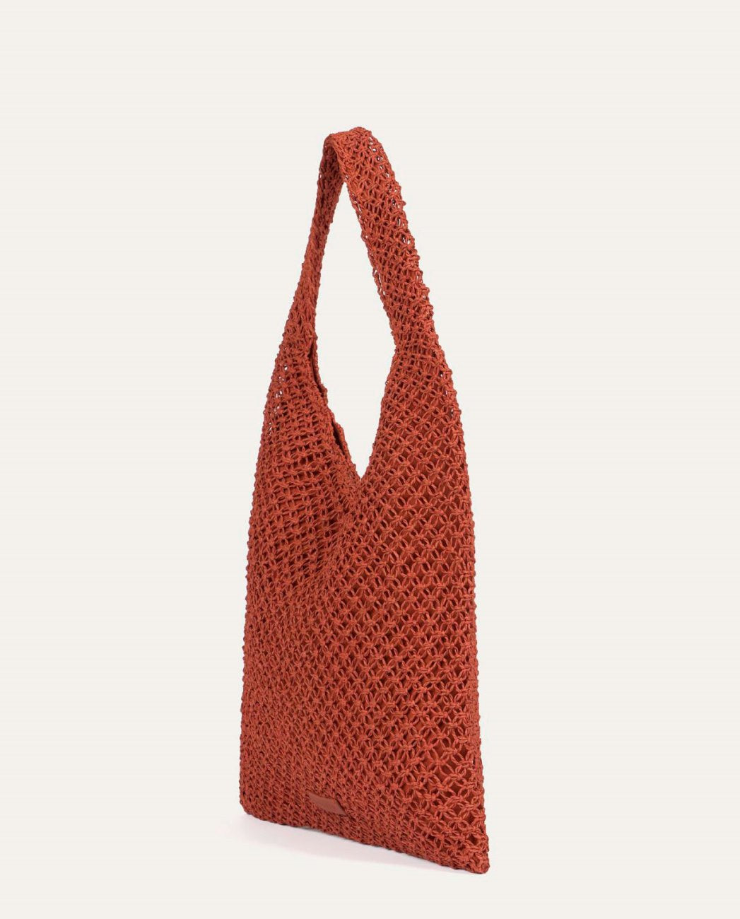 Raffia shoulder bag Coral
