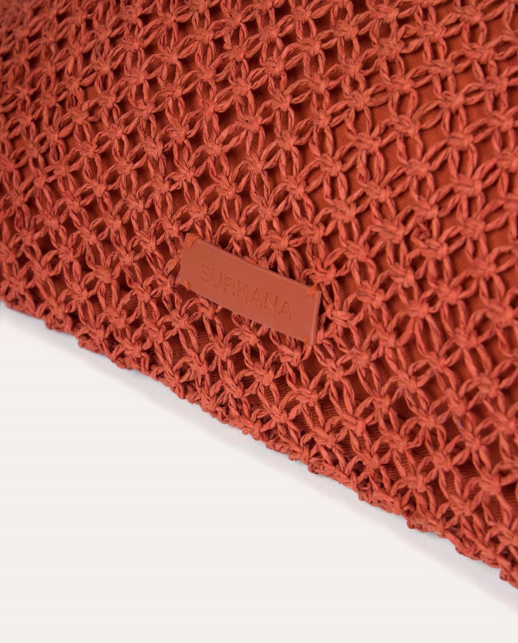 Raffia shoulder bag Coral