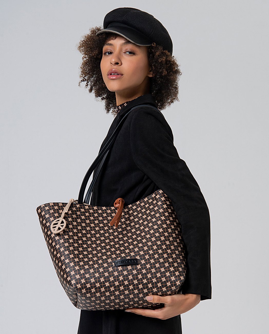 Reversible shopper bag Black