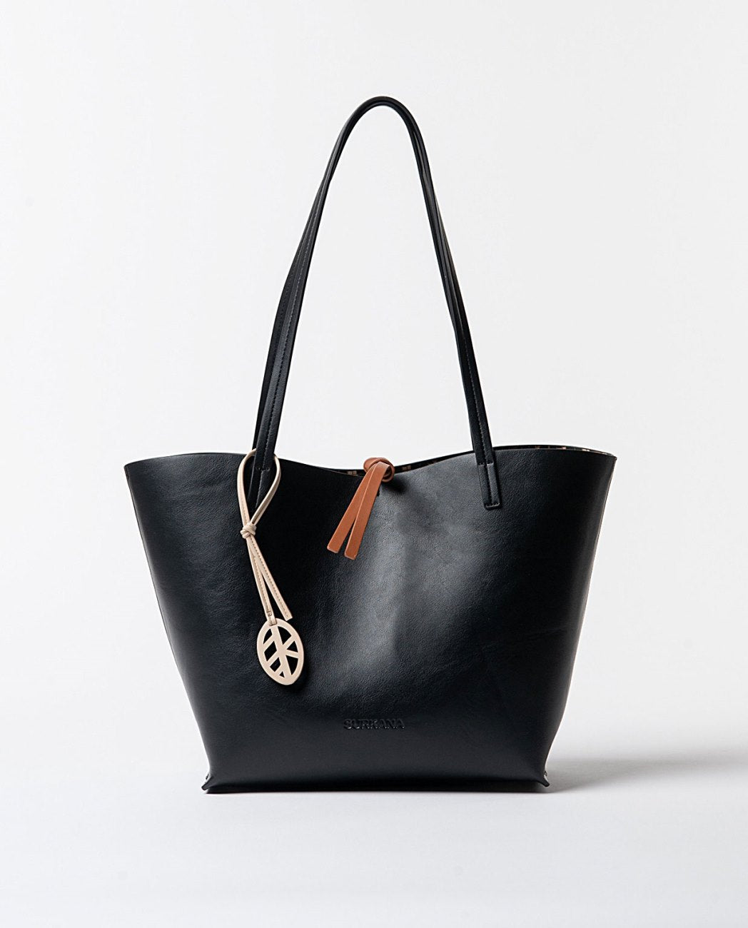 Reversible shopper bag Black