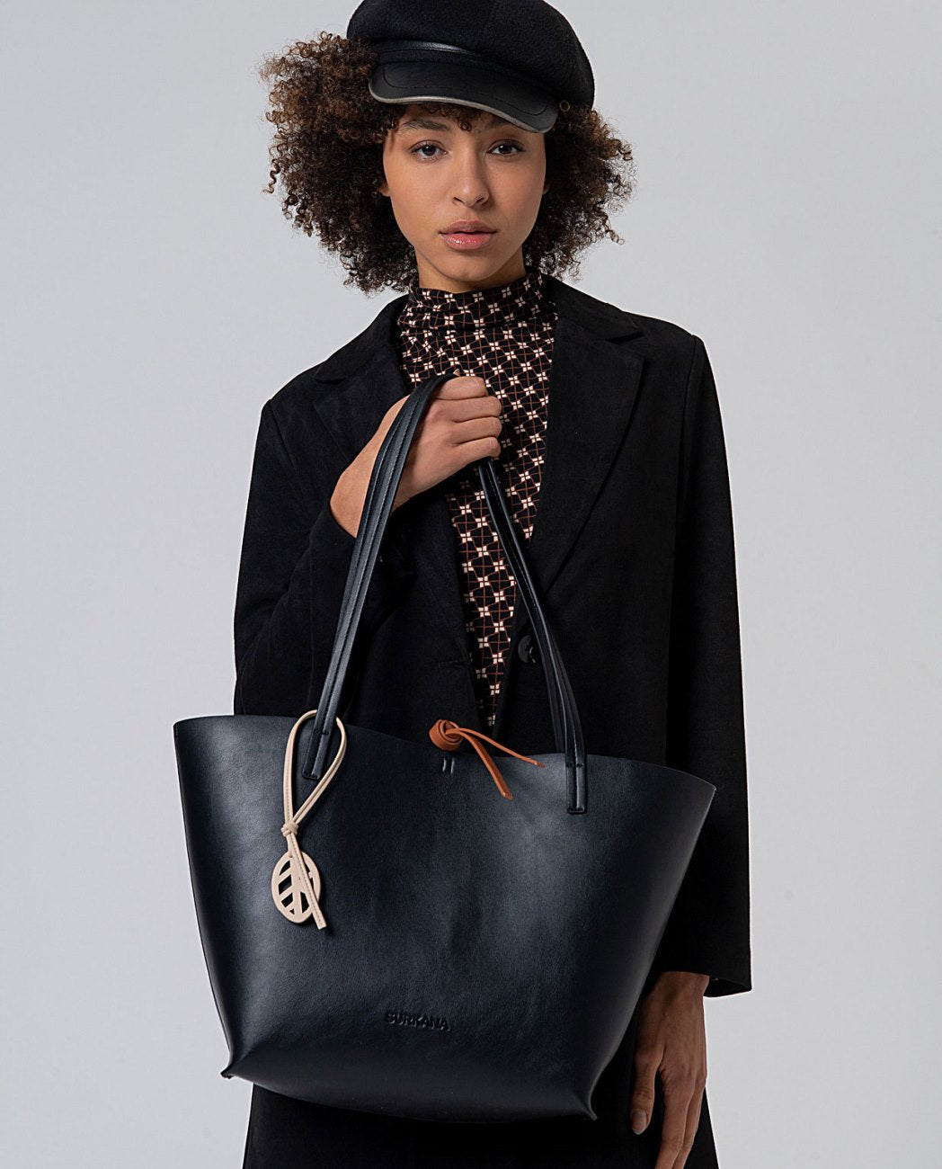 Reversible shopper bag Black