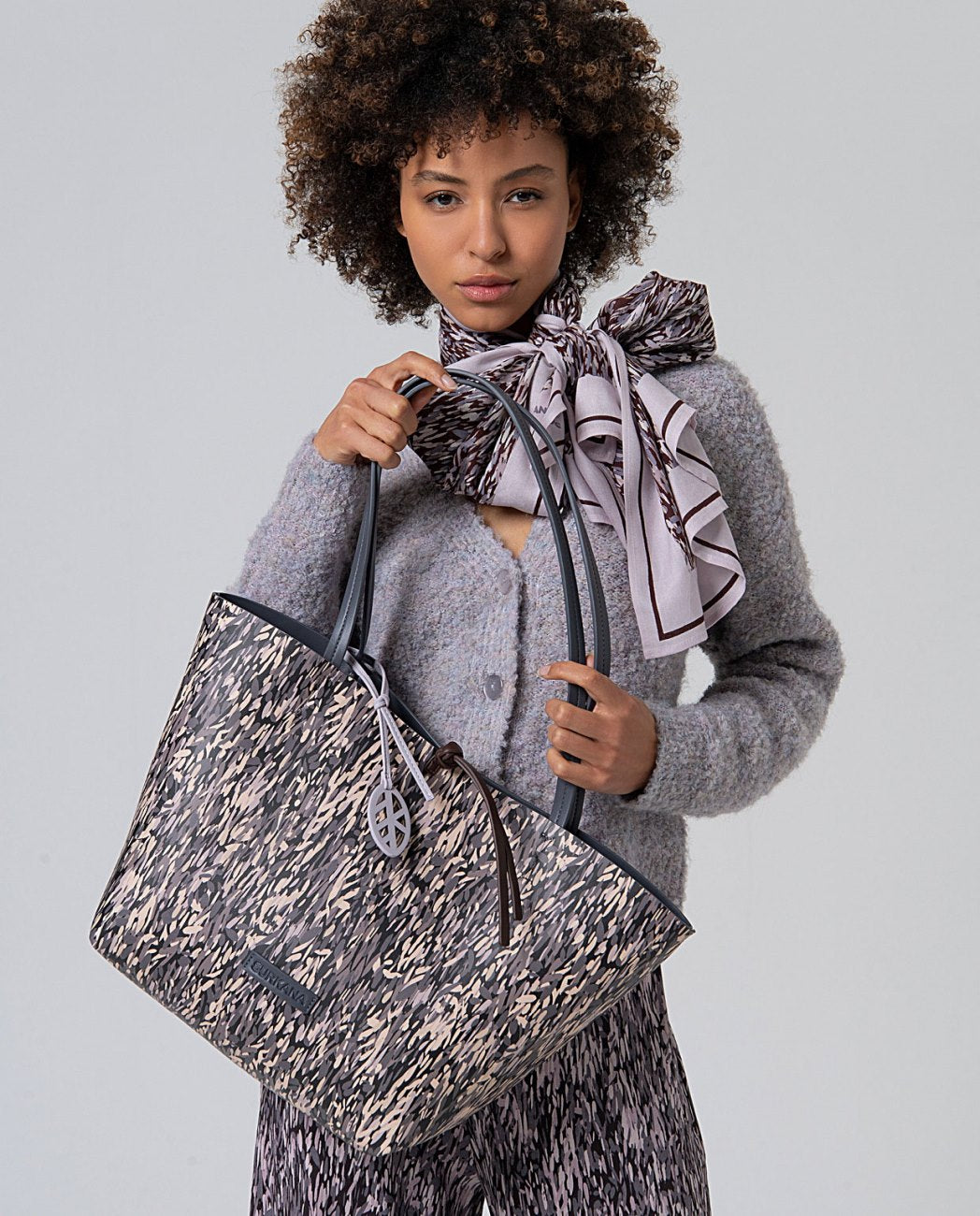 Reversible shopper bag Grey