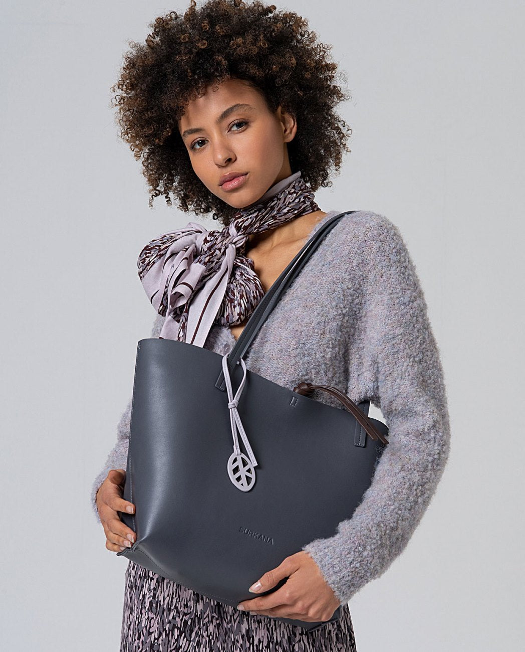 Reversible shopper bag Grey