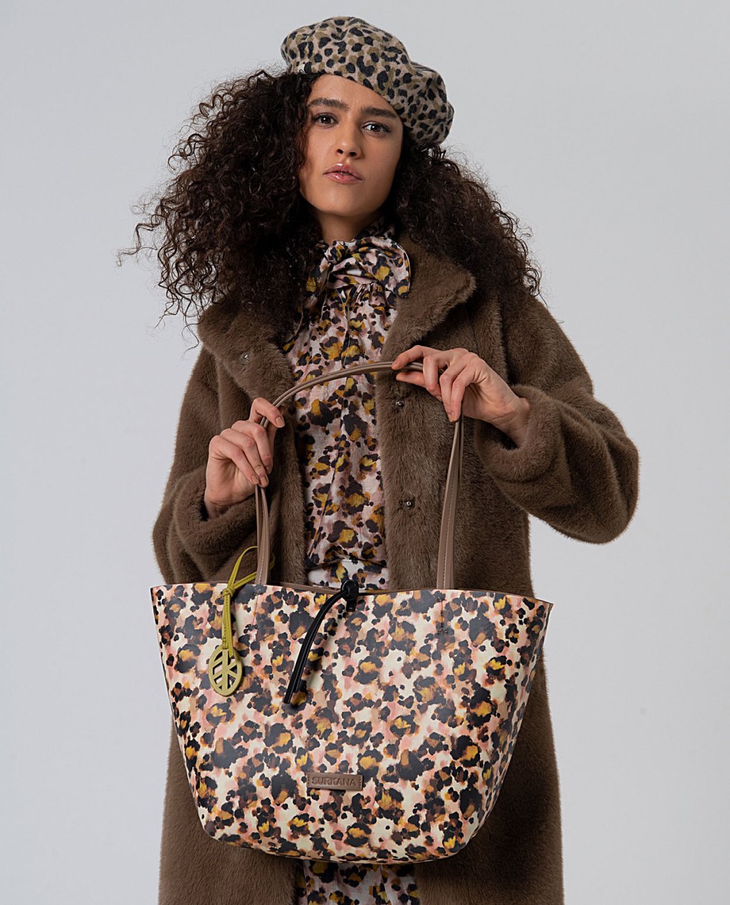 Reversible shopper bag Khaki