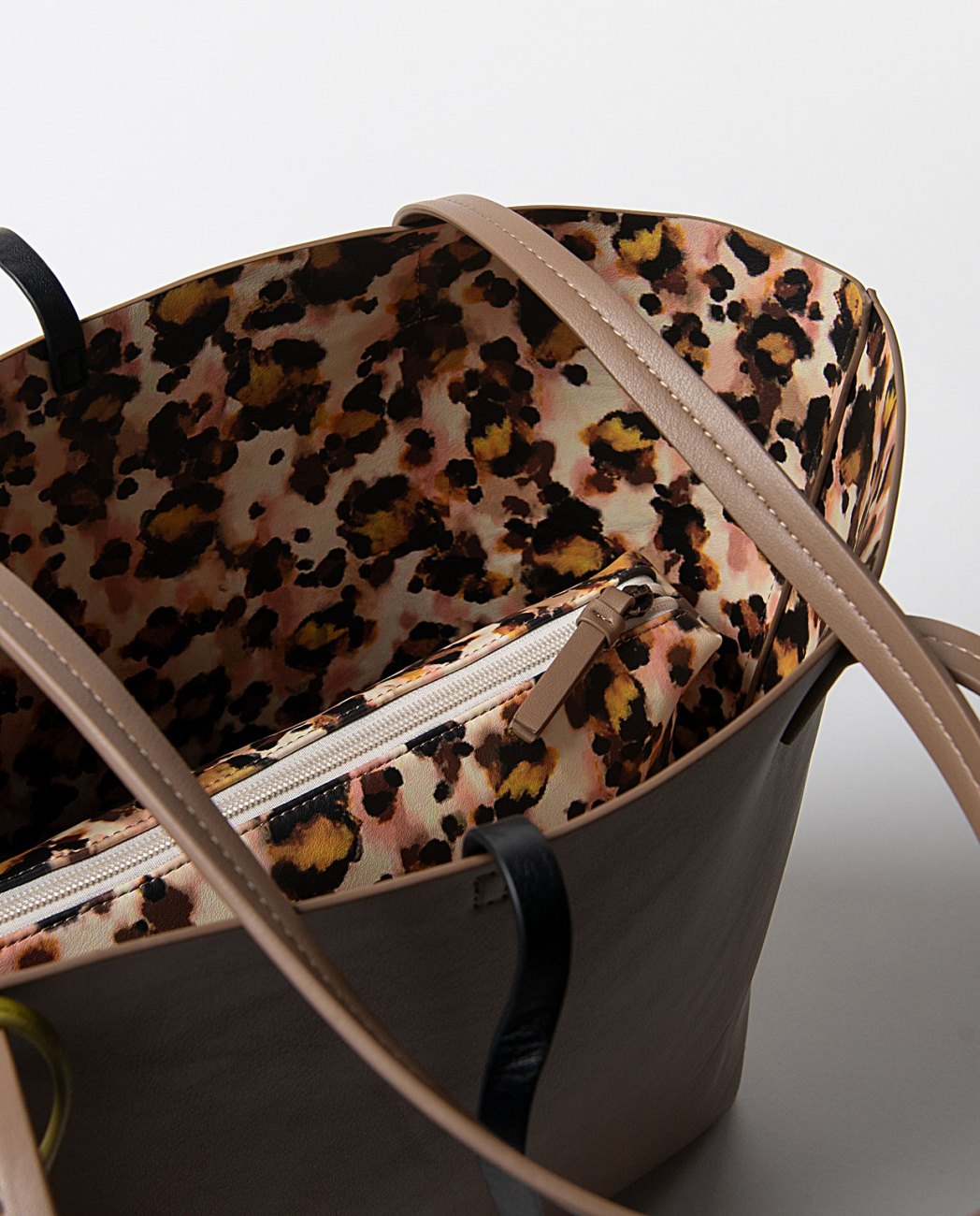 Reversible shopper bag Khaki