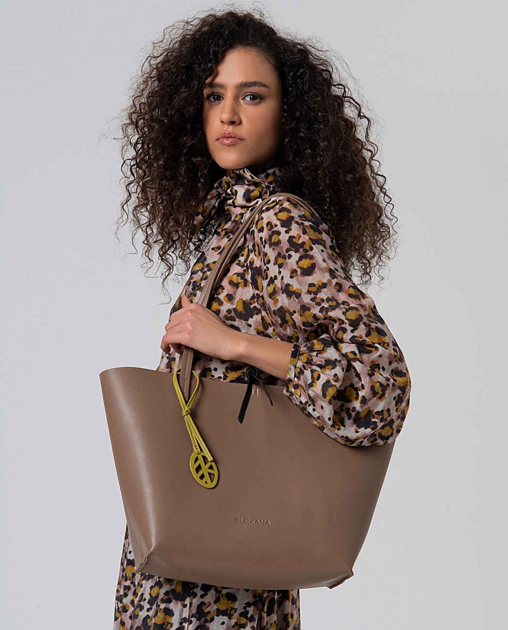 Reversible shopper bag Khaki